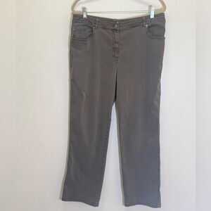 ST. JOHN Yellow Label - Gray High Waisted Straight Leg Jeans - size 14/33